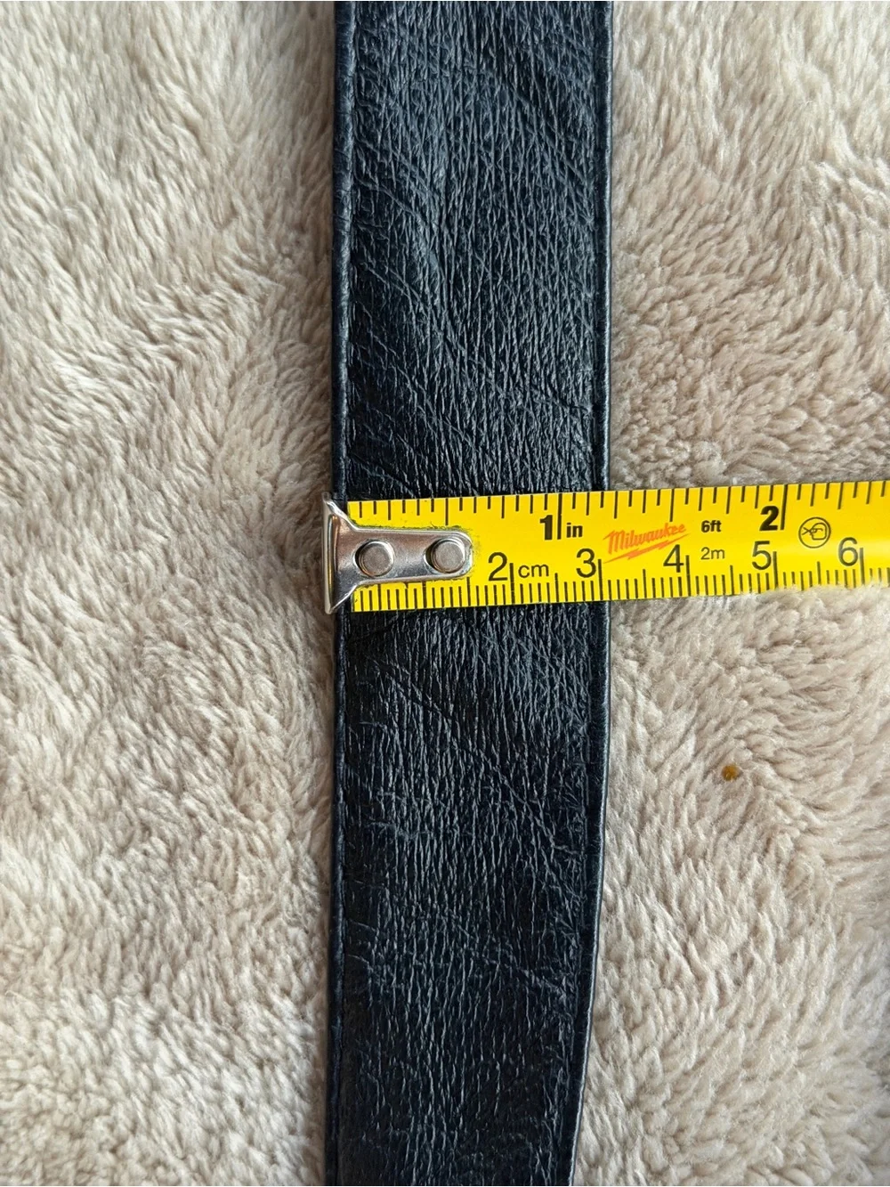 Black Leather tie belt